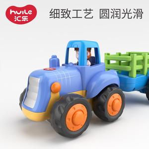 乐工程车男孩22828汇小汽挖车模型玩具玩婴儿儿童掘机具车动手锻