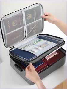 多层证件收纳包家用大容量文件护照包多功能旅行防水档案整理袋