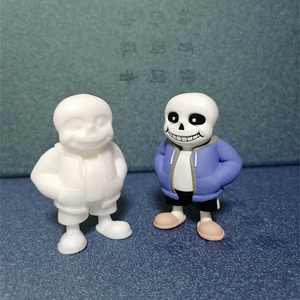 sans手办传说之下undertale龙骨炮inksans手办模型白模diy套装