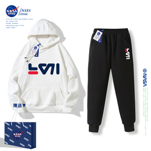 NASA男童春装套装春秋款2024新款春季加绒卫衣女童儿童秋季运动服
