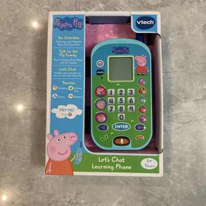 美国VTECH小猪佩奇peppa宝宝儿童学习英语仿真手机电话音乐玩具