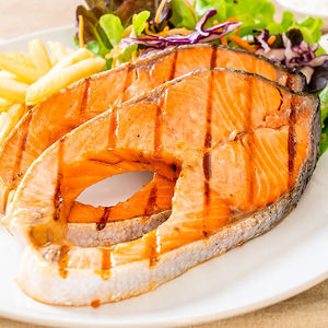 【2斤装】新鲜三文鱼鱼排中段整条轮切鱼扒非刺身鲑鱼宝宝辅食