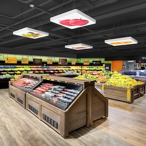 造型灯店铺圆形商用led异形工业风办公灯舞蹈室超市超亮多边形
