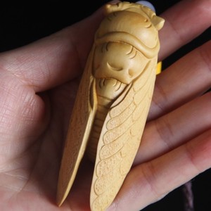 小叶黄杨木雕知足常乐