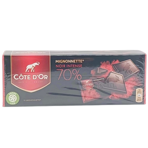 临期特价裸价 波兰进口金象70%可可黑巧克力片装