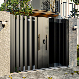 庭院门铁艺别墅大门入户单开双开门户外农村自建房院子花园防盗门