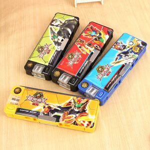 包邮铠甲勇士捕将指南针带看书架多按键功文能式学生具塑料铅笔