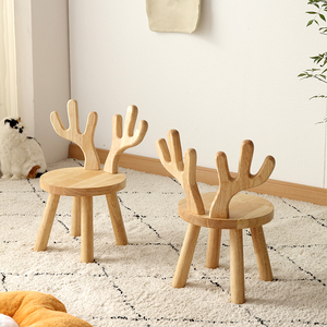 实木动物小鹿坐凳创意幼儿宝宝卡通小兔可爱小凳子儿童家用小板凳