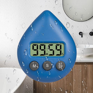 新品 水滴防水计时器 防淋浴溅水定时器吸盘式免打孔 浴室计时器