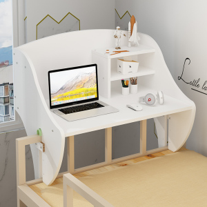 床上悬空桌宿舍神器上铺床头笔记本电脑桌子学生寝室置物懒人书桌