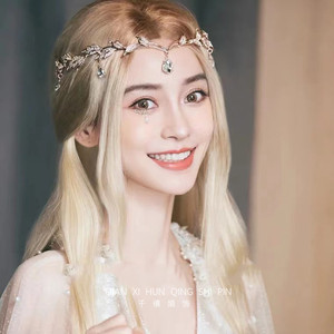 angelababy同款精灵女王头饰额饰异域气质眉心坠新娘皇冠发箍发饰