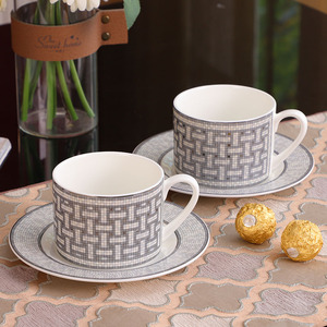 欧式陶瓷咖啡杯家用骨瓷杯碟套装英式下午茶创意茶杯水杯节日送礼
