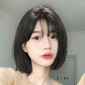 女中分长直发内扣波波梨花头修圆脸气质齐肩短直发锁骨发46人付款16