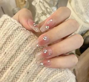 拍婚纱照穿戴甲新娘指甲贴片成品甲片美甲贴结婚婚礼婚甲孕妇可用