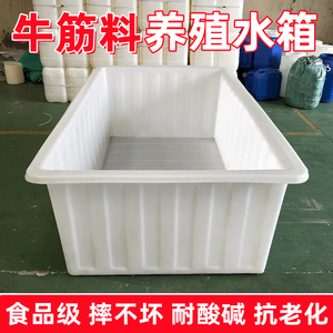 牛筋水产养殖箱大号加厚塑料水箱运输箱长方形鱼箱储水桶养鱼卖鱼