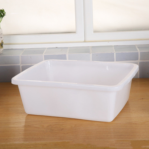 塑料盒子pp长方形白色冰盆商用小号幼儿园保鲜盒收纳盒无盖食品框