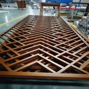 铝合金窗花中式仿古门窗格栅防盗网空调罩氟碳烤漆仿木纹隔断