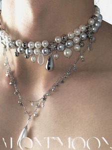 VEERT原创 珍珠的眼泪 珍珠双层钛钢项链choker 现货