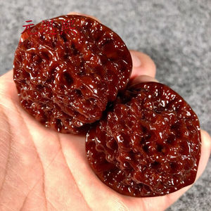 s文玩核桃盘好的精品官帽四座楼狮子头46mm机刷包浆玉化把玩