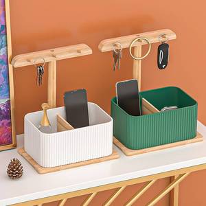 入门放钥匙鞋柜上摆的收纳盒锁匙收纳摆件入户门创意玄关进门神器