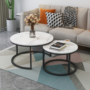 12mm加厚岩板茶几组合轻奢客厅家用简约现代北欧小户型大理石茶桌