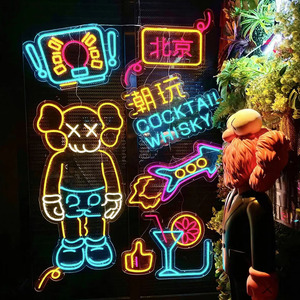 led12v柔性霓虹灯发光字定制酒吧奶茶店网红店装饰墙防水红色贴片