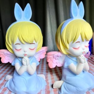 石膏娃娃天使宝宝涂色搪胶史迪仔手工diy白胚专用颜料彩绘存钱罐