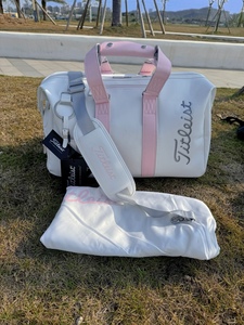 23款韩国Tit高尔夫衣物包波士顿新款PU男女大容量旅行包golf手包