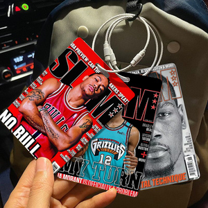 罗斯周边挂件NBA球星杂志封面slam背包挂件莫兰特篮球球星参赛卡