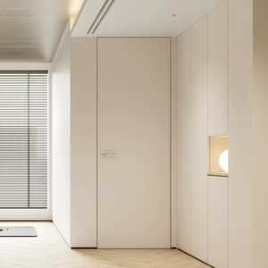 隐形门极简门暗室内窄边现代轻奢房静音臥室門房铝木门卧室无框门