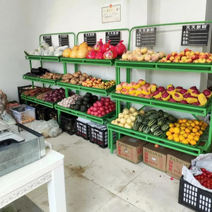 水果货架展示架蔬菜架四层蔬菜水果推头便利店卖菜架子多层架堆头