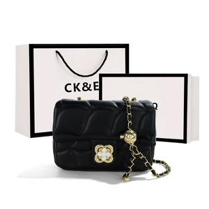 ck&eq小众品牌黑色迷你链条包高级感精致小包包女2024新款斜挎包