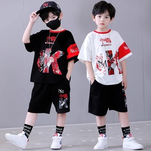 韩国AS品牌正品男童夏装短袖套装新款中大童洋气男孩夏季儿童炸街