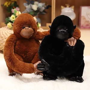 仿真顽皮大猩猩毛绒玩具可爱搞怪黑金刚猴子公仔网红抱枕男孩礼物