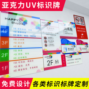 亚克力平板提示展示牌小广告彩印喷绘UV打印科示牌立牌二维码定制