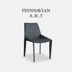 芬纳维亚ART 意式极简餐椅马鞍皮 Tonella现代设计师风格单椅餐厅