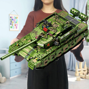 军事99A式主战坦克中国积木男孩子拼装玩具6遥控大型高难度8-12岁