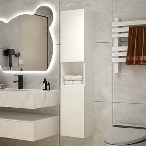 浴室边柜防水马桶侧柜厕所窄柜卫生间收纳置物架吊柜储物柜挂墙式