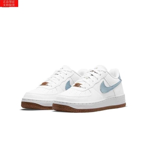 nike air force 1 af1空军一号 黑曜石白蓝 女低帮板鞋da3093-100