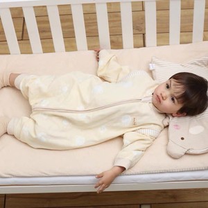 巴拉巴柆A类天然彩棉纱布婴儿睡袋春夏薄款纯棉儿童夏季分腿连体