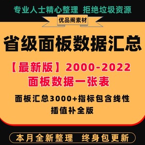 2022各省3000+指标面板数据汇总最新（2000-2021）中国省统计年鉴