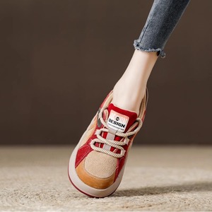 西班牙小众品牌ONGYSL复古拼色女鞋软皮软底舒适运动风休闲鞋子潮