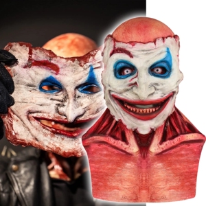万圣节多变双层骷髅小丑面具新恶灵骑士头套密室逃脱角色扮演道具