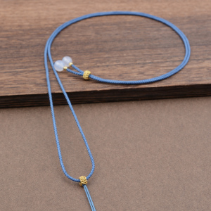 细绳红绳子脖子挂坠项链吊坠挂绳儿童宝宝可调节水晶黄金貔貅玉佩