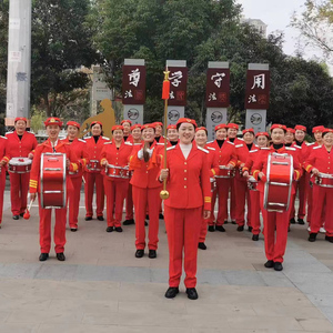 军鼓队套装女款打鼓演出服装锣鼓队军乐队演出服红白喜事冬装男女