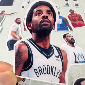 新款凯里欧文高清贴纸防水nba球星周边不干胶粘贴手帐手机装饰贴