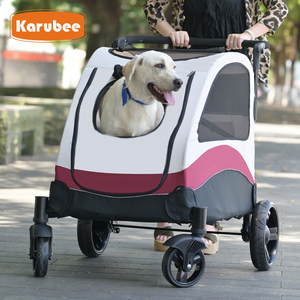 Karubee宠物手推车中大型犬狗狗推车老年残疾代步户外出可折叠车