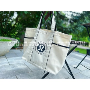 lululemon daily multi-pocket tote canvas 20L按扣帆布包大容量