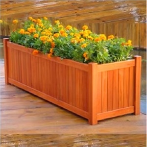 防腐木花箱木栅栏木质蔬菜室外菜盆家用方形一亩耐用种树盆花盆