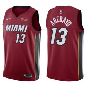 美版正品 热火队13号阿德巴约球衣 7号洛瑞17塔克4奥拉迪波篮球服